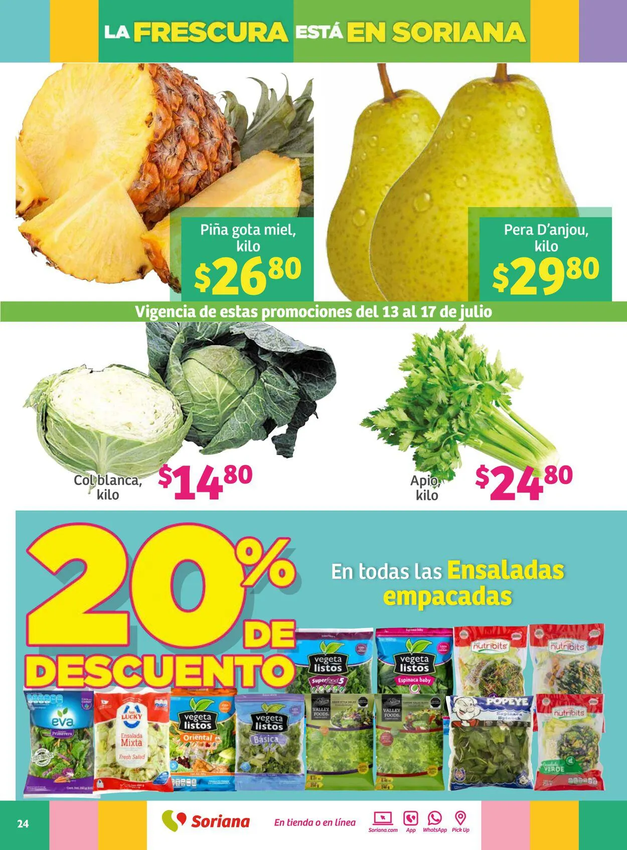 Catálogo de Soriana - Folleto Julio Regalado Mercado Nacional Oferta actual 13 de julio al 20 de julio 2023 - Pagina 24