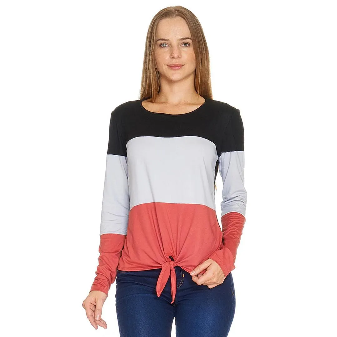 Blusa Para Mujer Manga Larga Multicolor Moda Casual Cómoda