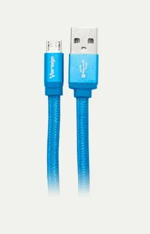 Cable Micro Usb Vorago Cab-113 Azul 1 Metro Bolsa