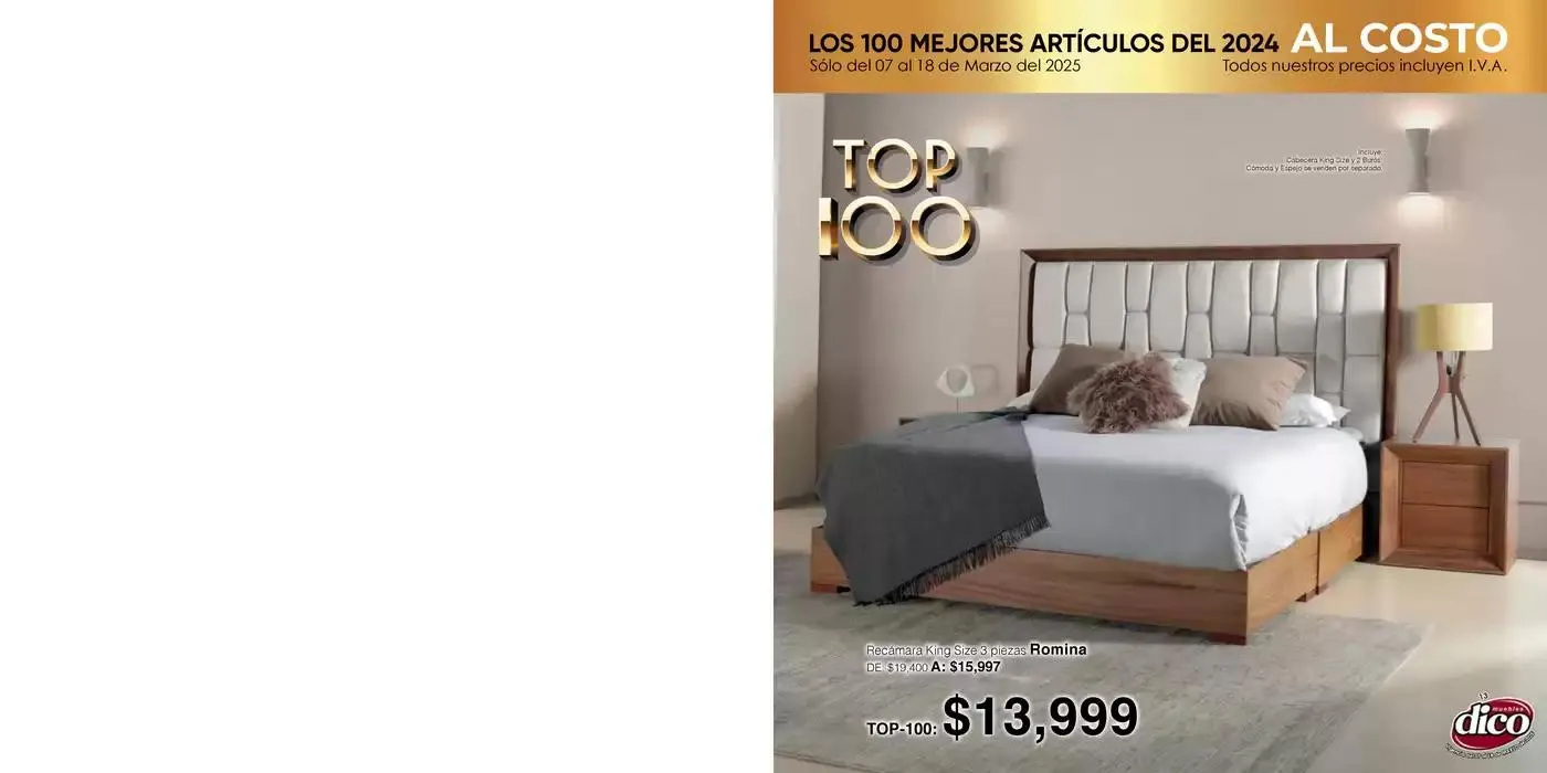 Catálogo de Muebles Dico Top 100 Centro 2025 7 de marzo al 18 de marzo 2025 - Pagina 13