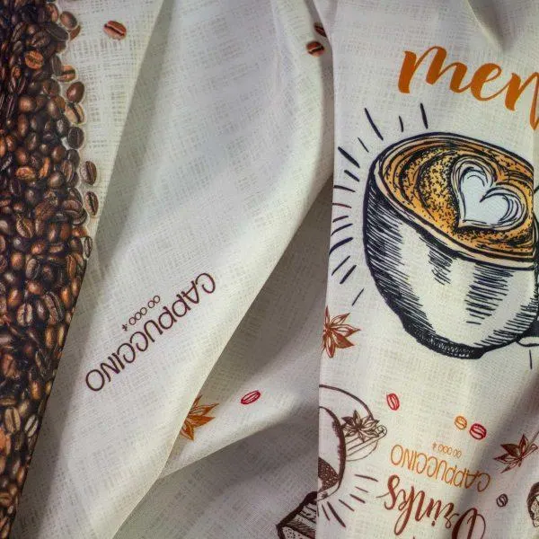 Digital Canasta Estampado Mantel Cafetería