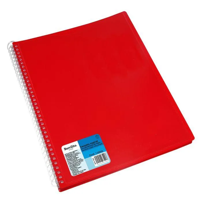 Carpeta Multimicas Barrilito Q20 C/20 Micas, Espiral, Colores Surtidos