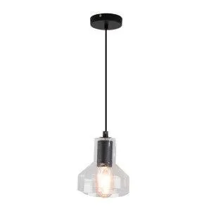 Lámpara Colgante Inlite Negro 1 Luz Transparente