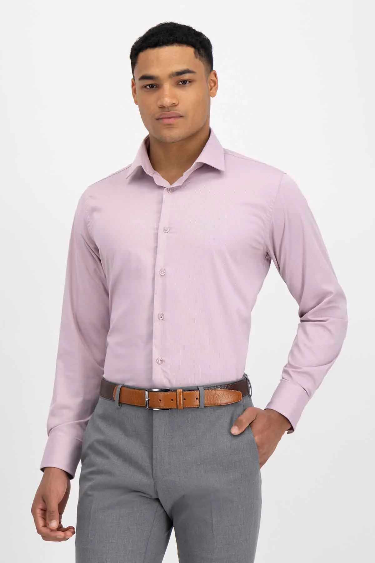 Camisa Vestir BAMBOO Roberts Red Salmón Slim Fit