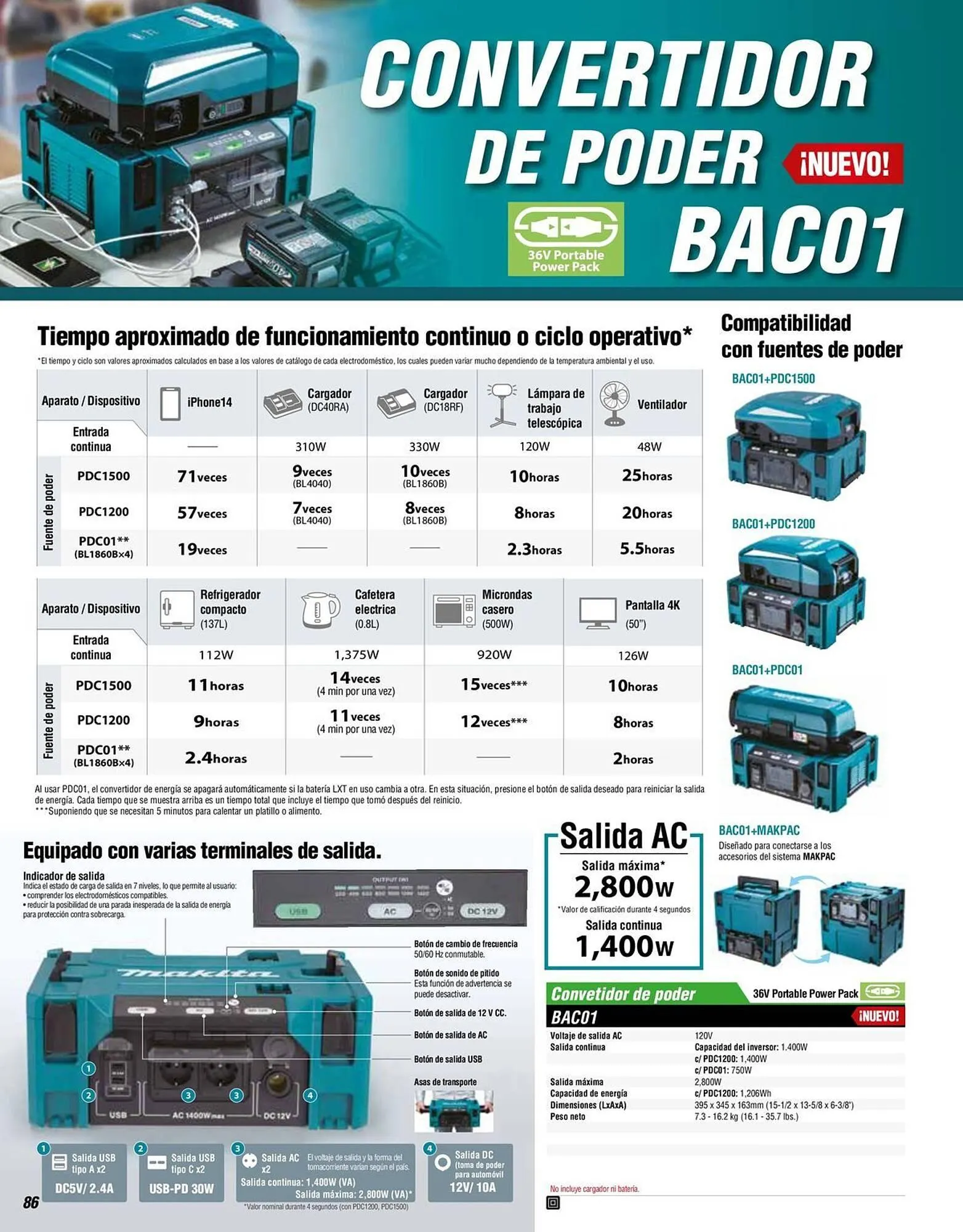Catálogo de Catálogo Makita 12 de enero al 31 de diciembre 2026 - Pagina 86