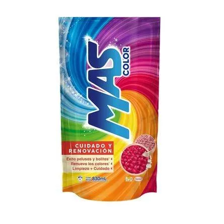 Detergente líquido Mas Color 830ml