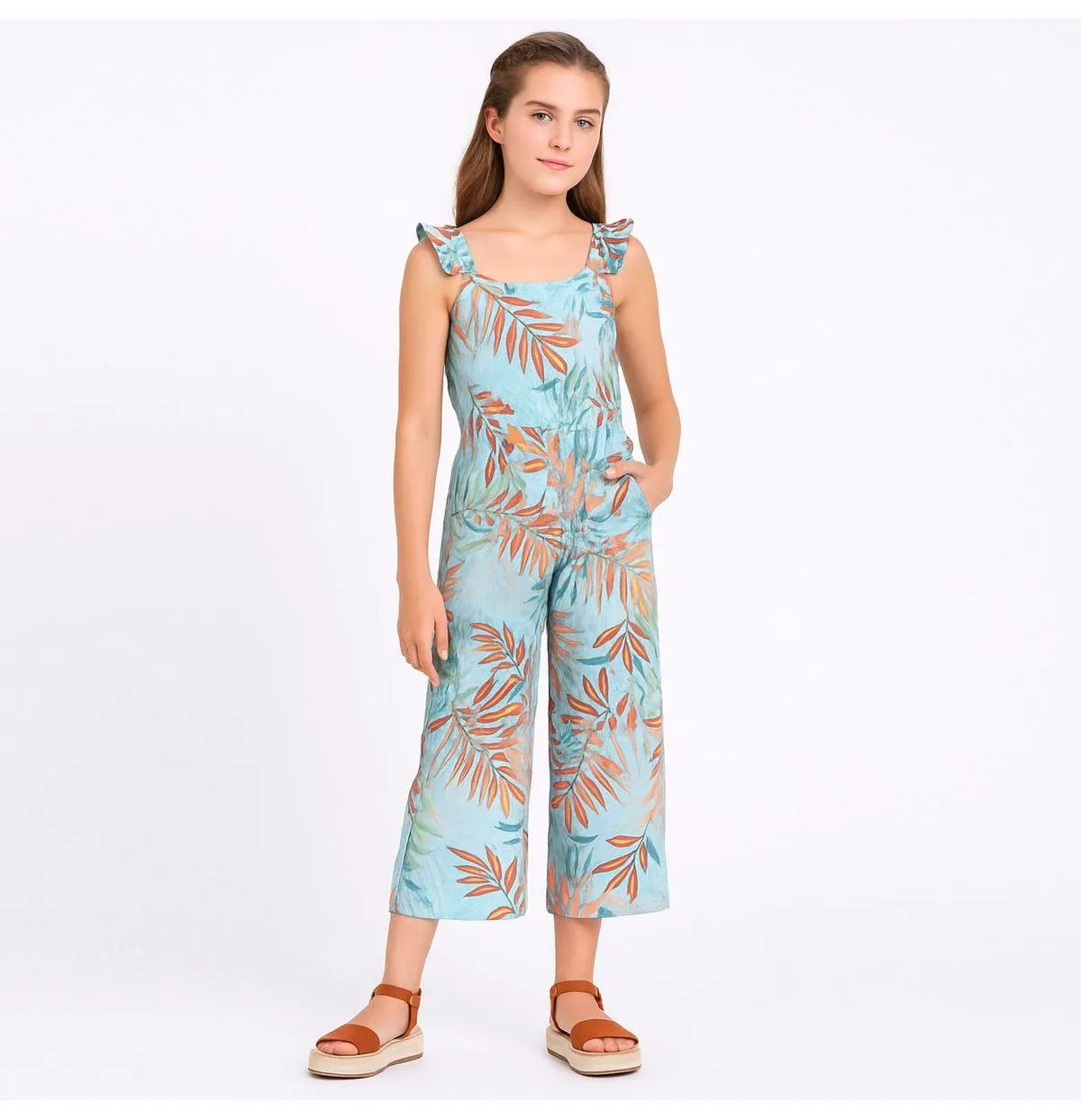 Palazzo Lompers Kids Estampado Hojas Para Niña 186
