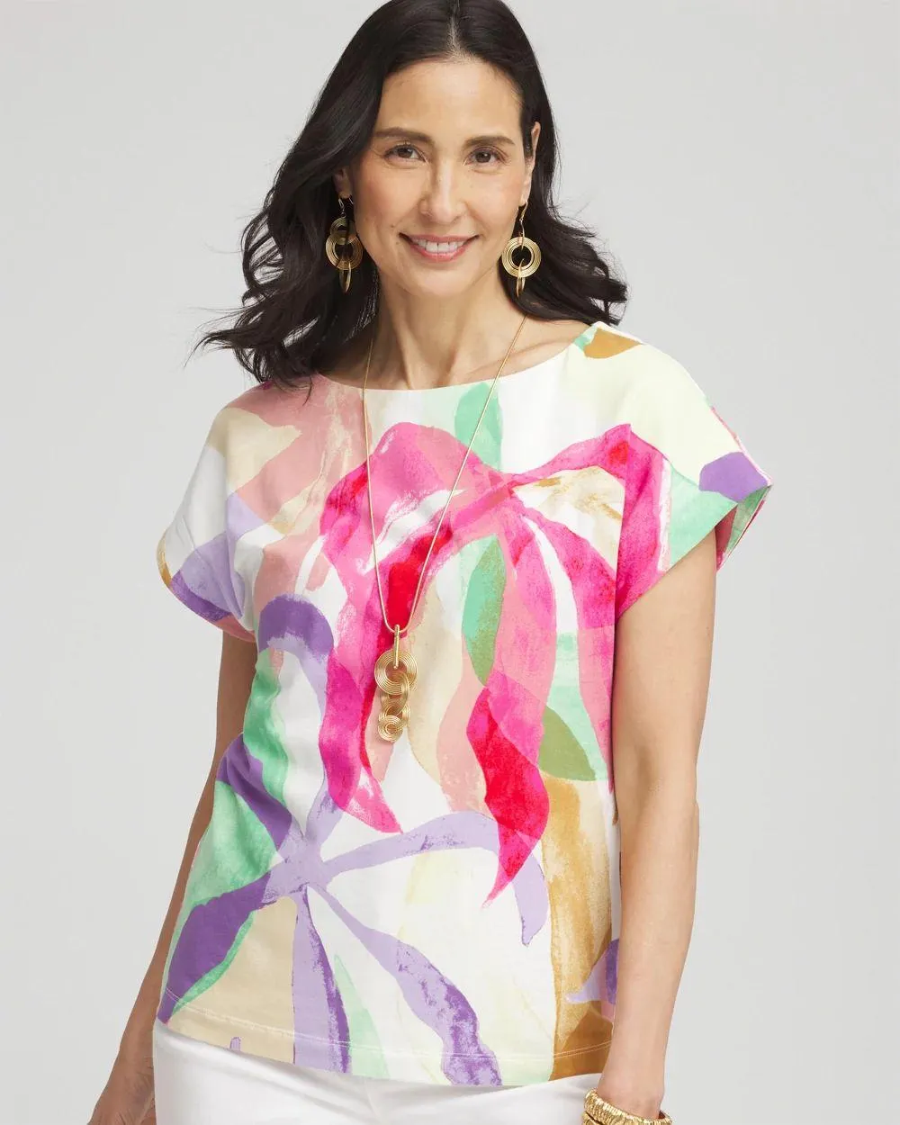 Blooms Short Sleeve Dolman Tee