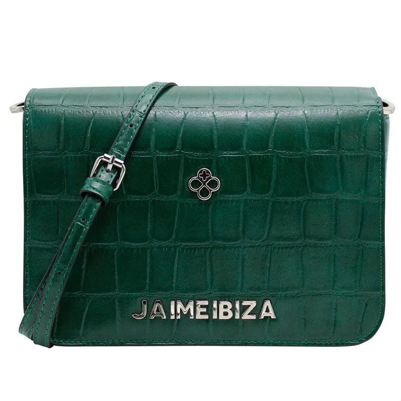 Bolsa Crossbody Para Dama Jaime Ibiza Croco Verde JI 2286