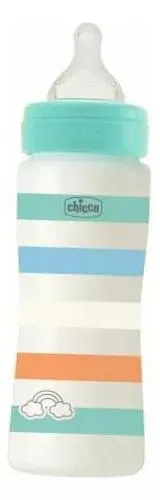 Chicco Biberón Anticólico Well Being 330 Ml Verde
