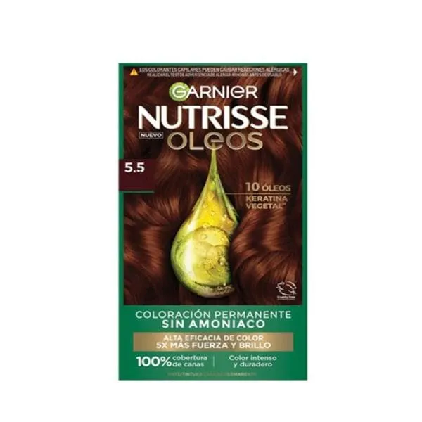 Tinte Nutrisse oleos tono 5.5 castaño claro caoba