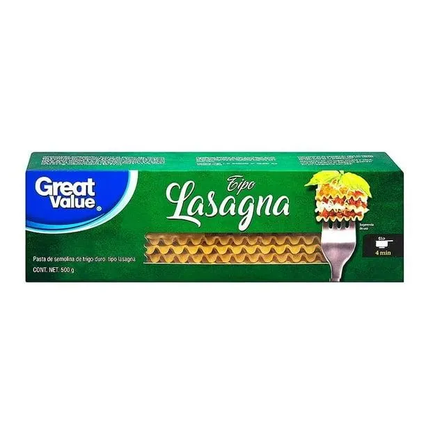Lasagna Great Value 500 g