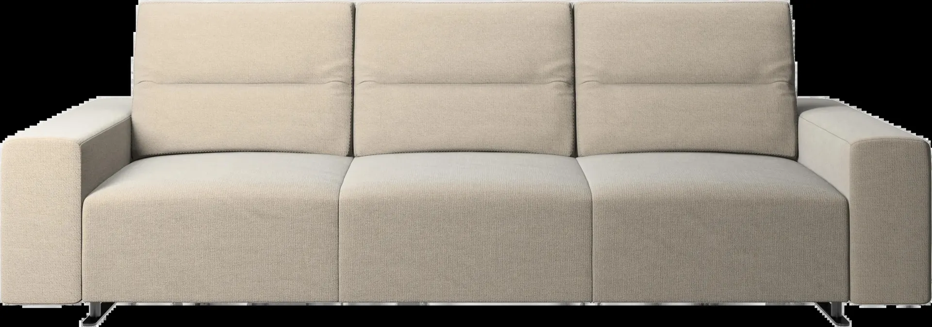 Sofá Hampton con respaldo ajustable y almacenamiento en lado derecho