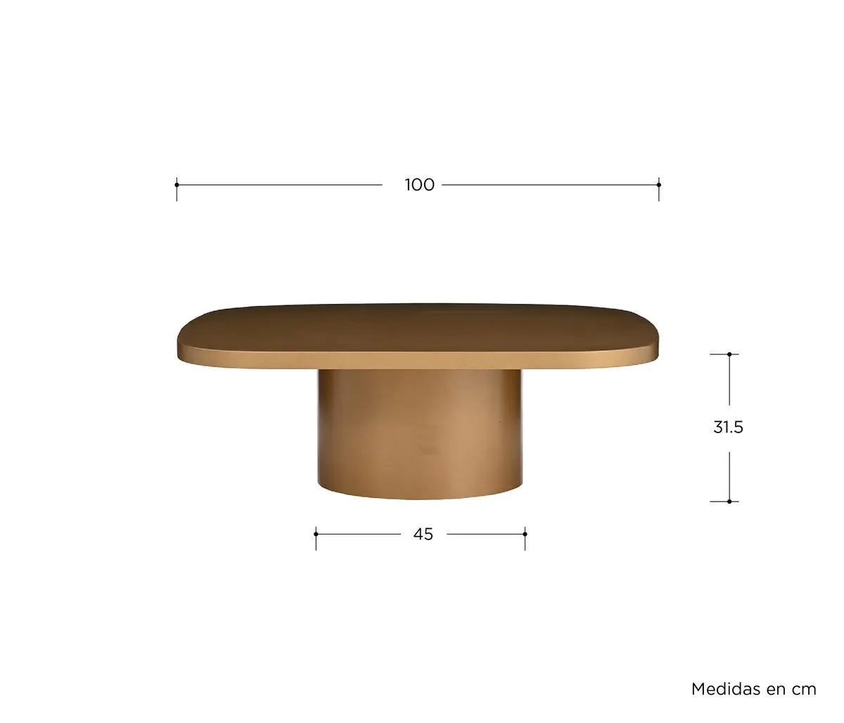 Mesa de centro Goldoni - Dorado