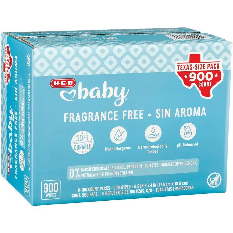 Heb Baby Toallitas Humedas Para Bebe Libre de 900 Pz
