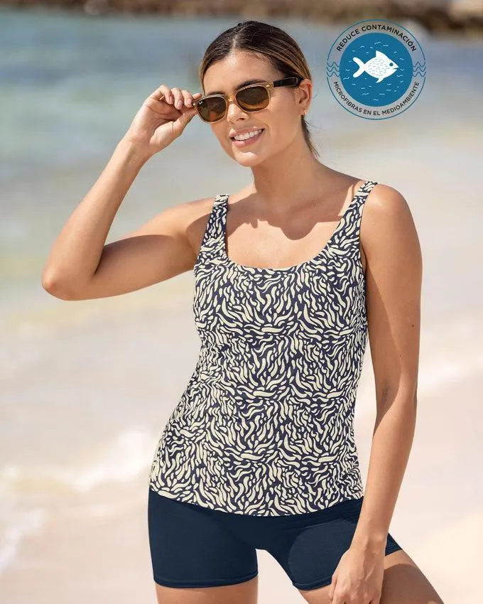 Traje de baño Tankini con camiseta y short BIO-PET