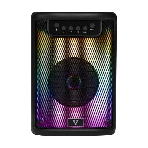 Vorago Ksp-205 Bocina Karaoke Bafle 4 Pulgadas Rgb Hasta 4 Hrs De Musica Micro Sd Tws Usb 3.5 Mm