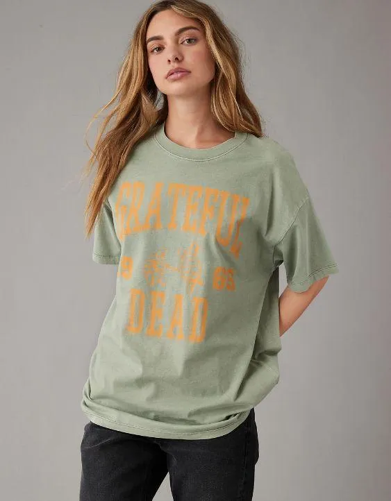 AE T-shirt extragrande con gráfico de Grateful Dead