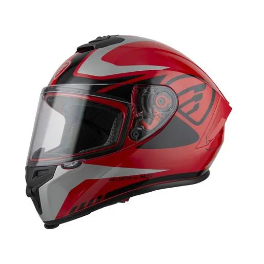CASCO GIGA FIBRA ROJO-NEGRO