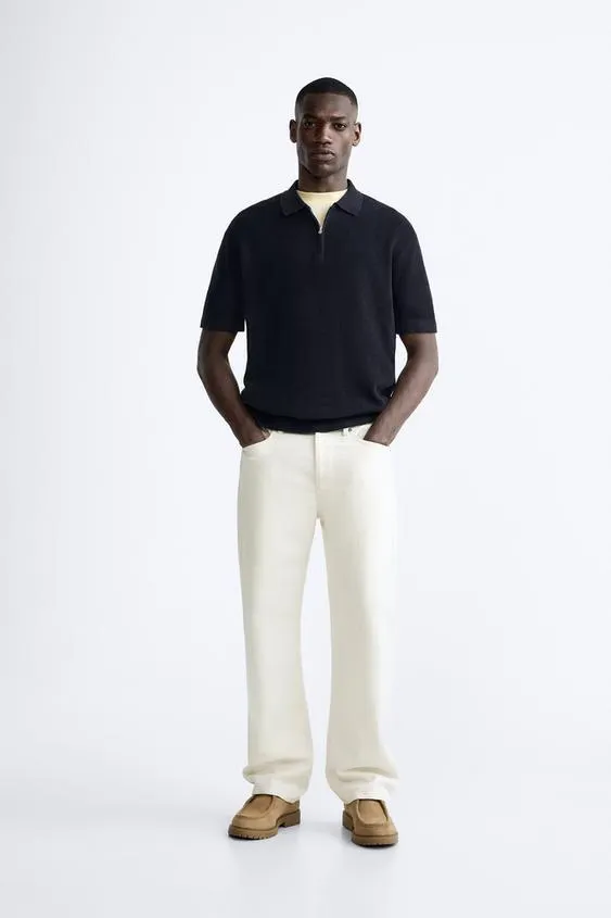 POLO PUNTO PERLADO CREMALLERA