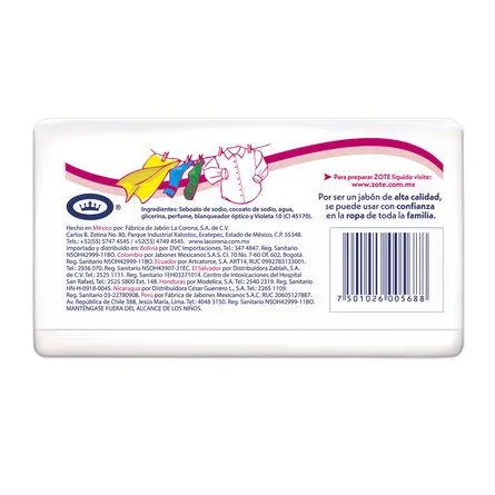 Jabón en Barra Zote Rosa 200 g