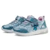 Disney Stitch, Tenis Color Azul con Luces, para Niña, Varias Tallas