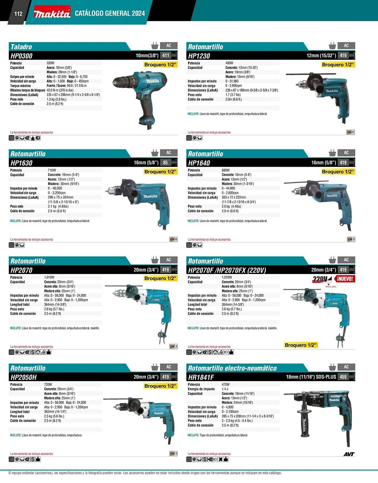 Catálogo de Catálogo Makita 12 de enero al 31 de diciembre 2026 - Pagina 112