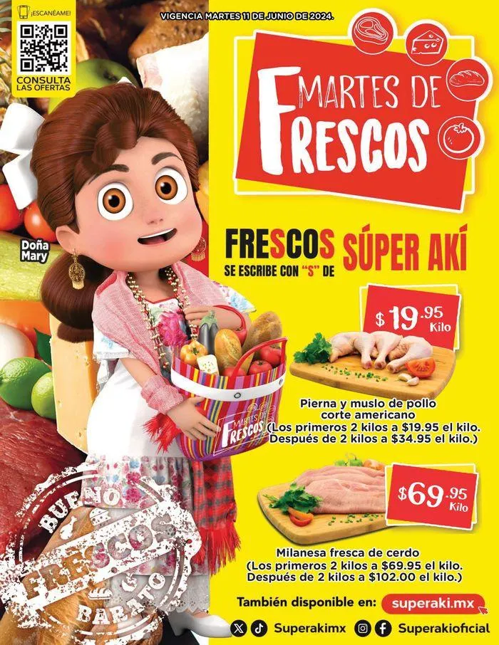 Catálogo de Súper Aki - Martes de Frescos 11 de junio al 11 de junio 2024 - Pagina 1