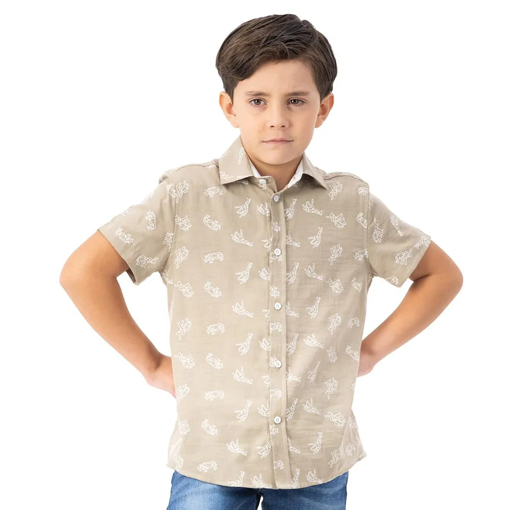 Camisa Hummo Niño Full Print Safari
