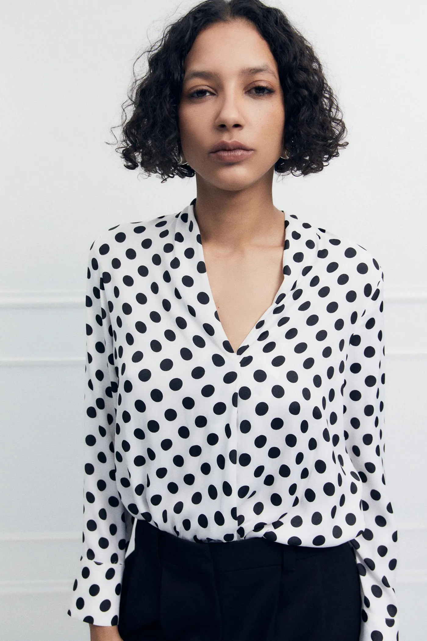 Blusa embolsada estampada