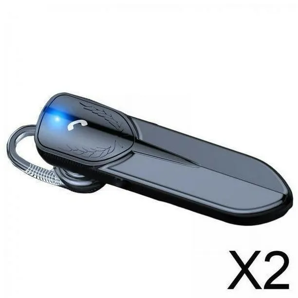 2 Auriculares Bluetooth 5.2 Para Negocios, Conducción, Deportes, Correr, Correr, Color Negro