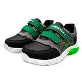 Minecraft Creeper, Tenis Original con Luces, Color Negro-Verde para Niño, Varias Tallas