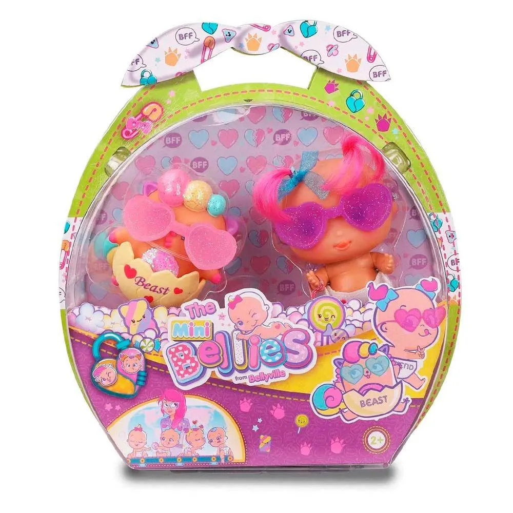 Muñeca para Niña Bebé The Bellies Super Mini Beast Friends Pack Famosa 700016700