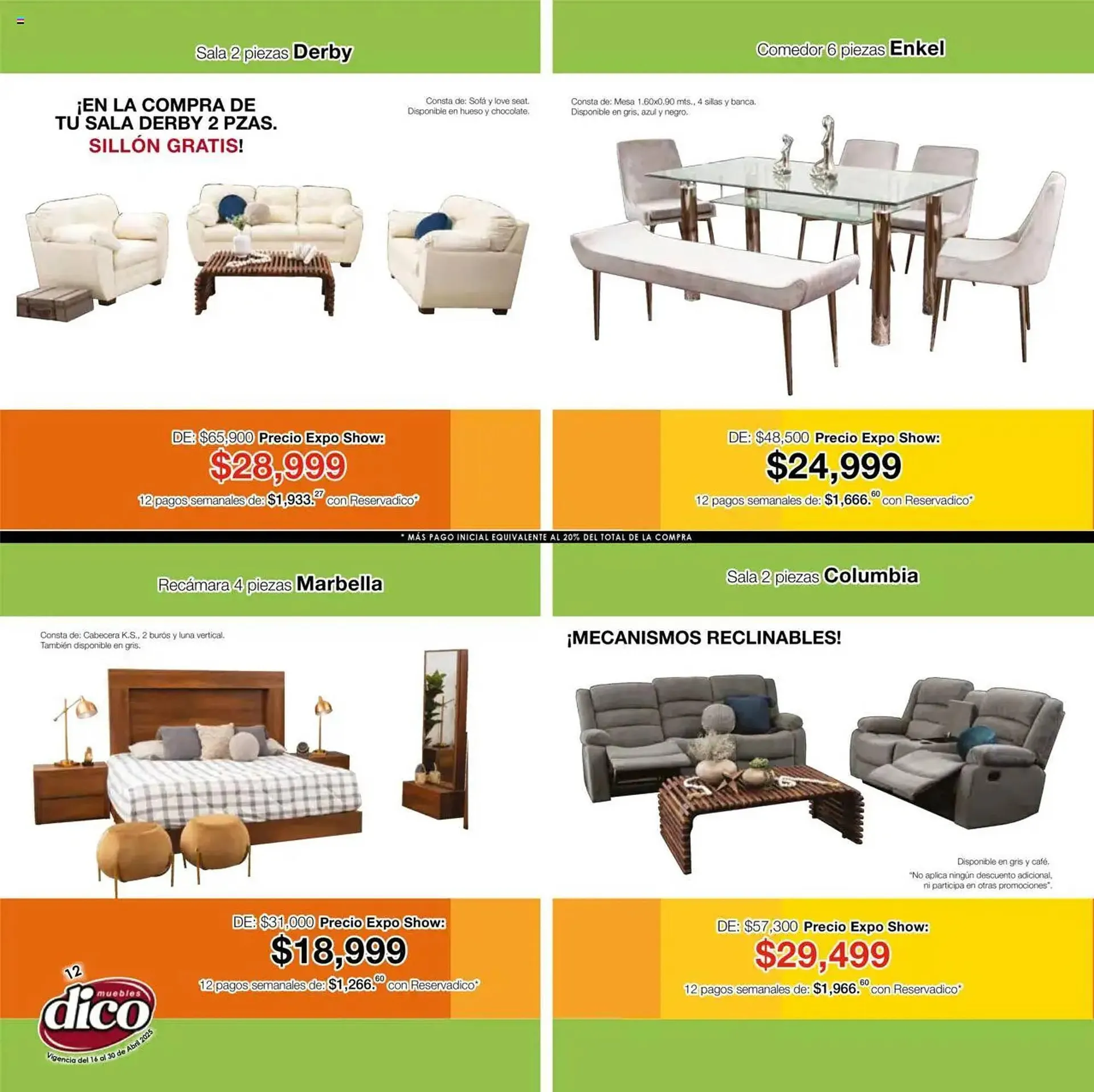 Catálogo de Catálogo Muebles Dico 16 de abril al 30 de abril 2025 - Pagina 12