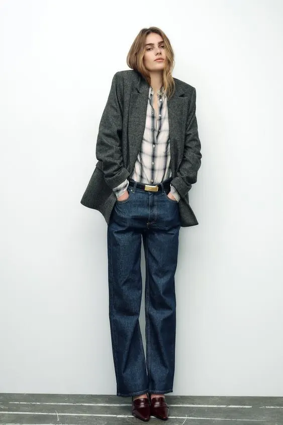 BLAZER RECTO ESPIGA CON LANA