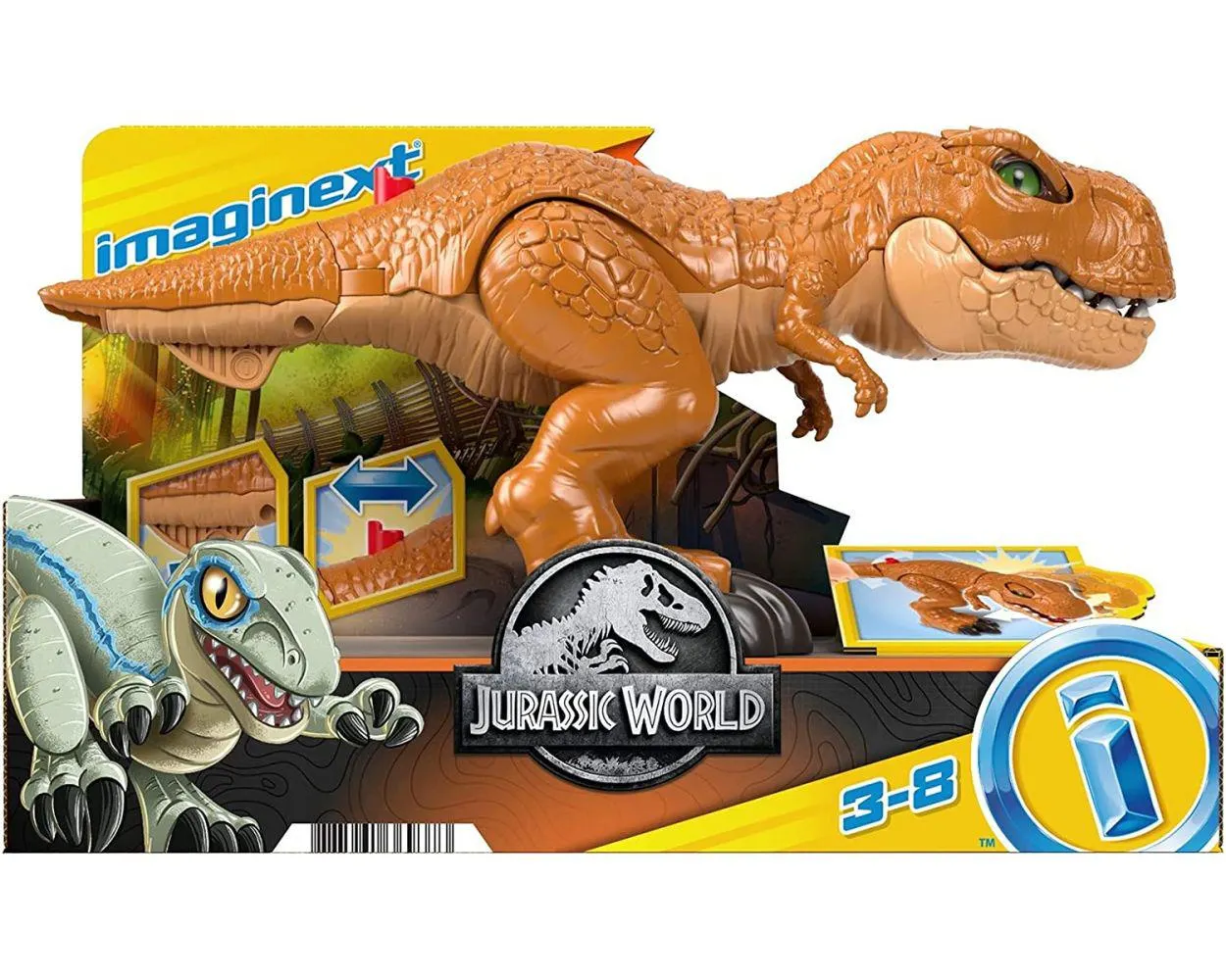 F P Imaginext Jurassic World T-Rex Acción de Combate