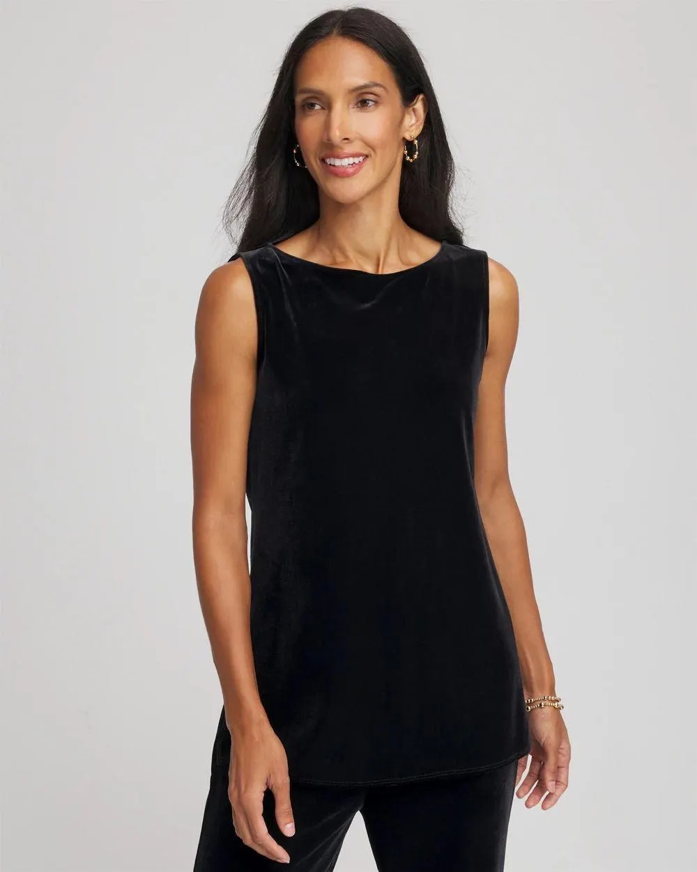 Travelers ™ Velvet Side-Slit Tank