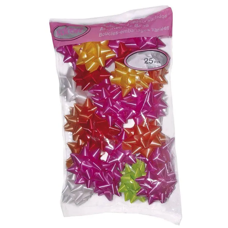 Moño Para Regalo con 25 Piezas Surtido Estrella Celosa