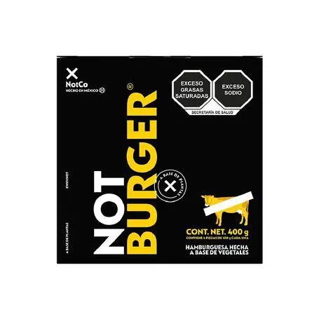 Hamburguesa Not Burger 4 Pack Notco 400 g