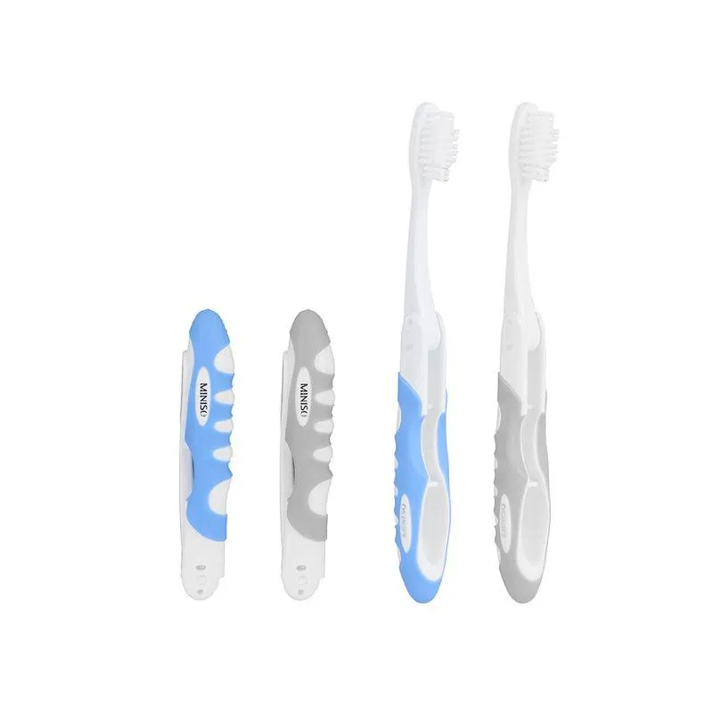 Set Cepillo De Dientes Plegables Sintéticos 11.5 cm 2 Piezas