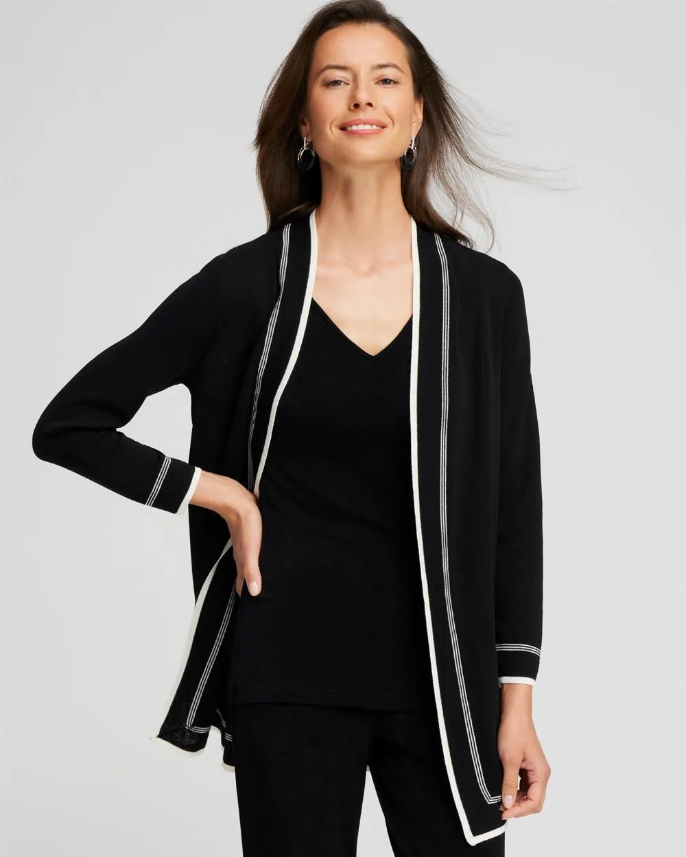 Travelers™ Collection Contrast Border Cardigan