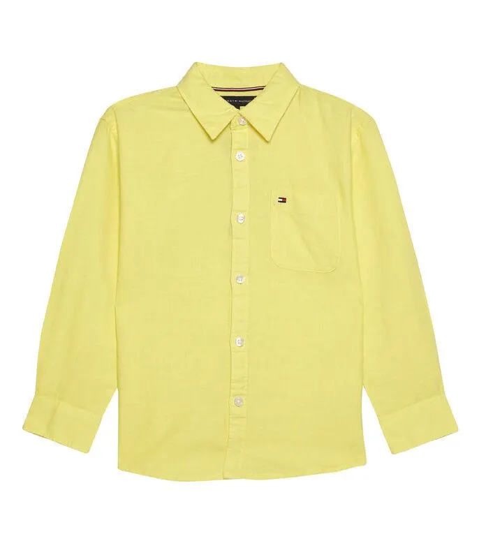 Camisa lisa de manga larga Niño