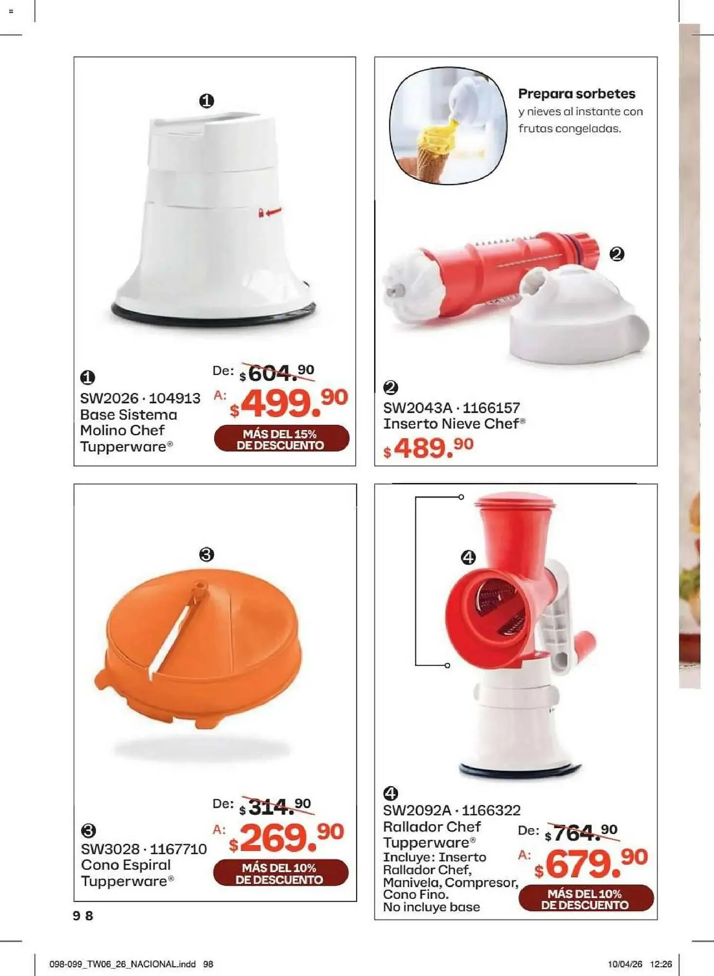 Catálogo de Catálogo Tupperware 18 de mayo al 14 de junio 2026 - Pagina 98