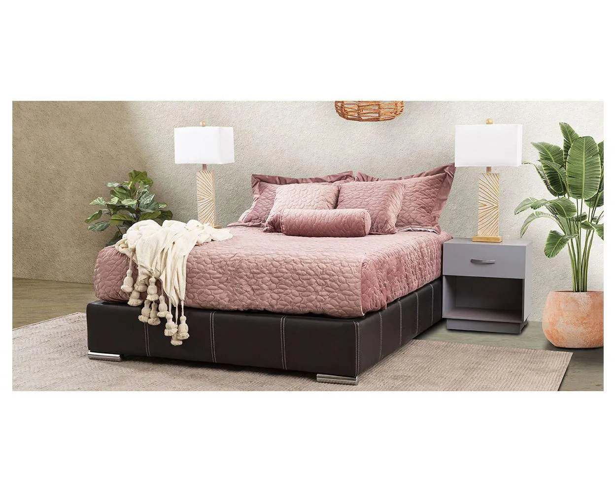 Base De Cama Queen Size Vielka Negro