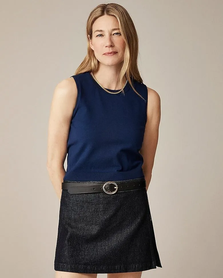 Sweater shell in premium ultra-fine cotton