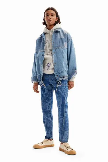 Chaqueta vaquera patchwork