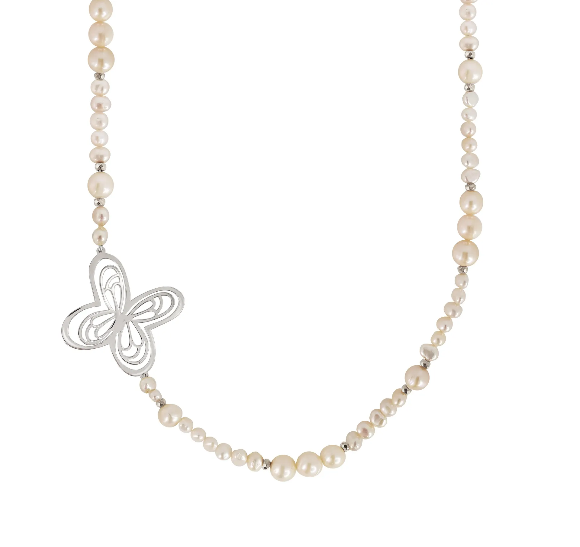 Tanya Moss Collar Aurora Con Perla Rosa Y Plata