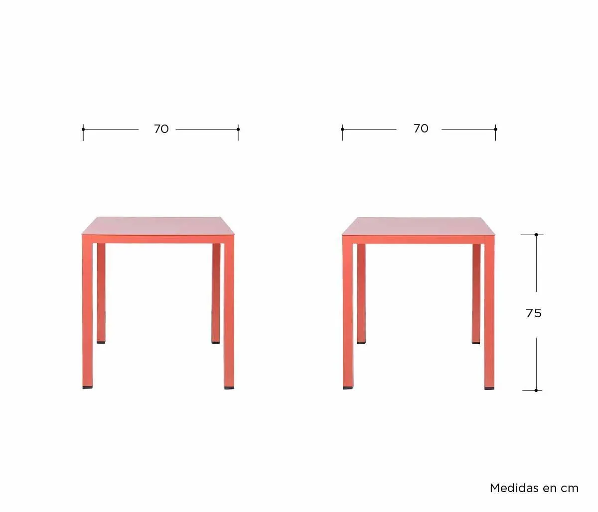 Mesa de comedor Moli - Rojo