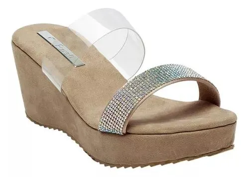 Sandalias Plataforma Mujer Brillos Odelia Maquillaje Fareli