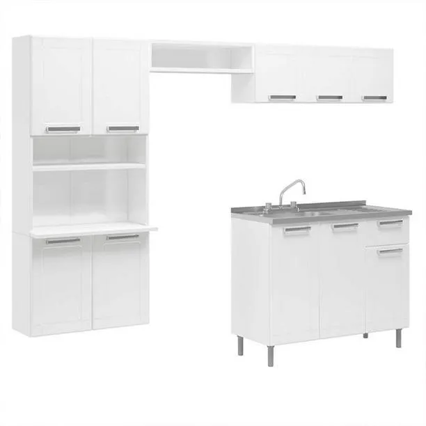Cocina Integral Bertolini Multipla Blanco 4 Piezas